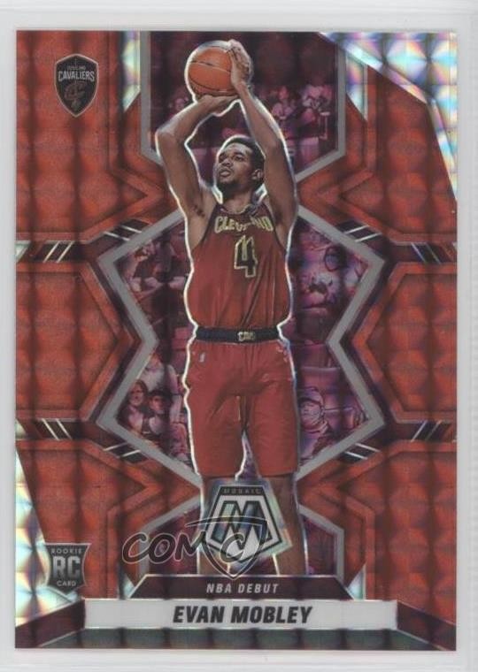 2021-22 Panini Mosaic NBA Debut Red Prizm Evan Mobley #263 Rookie RC 12yh