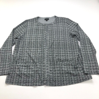 J. Jill Wearever Collection Large Hook Loop Women's Open Front Cardigan Sweater