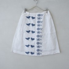 mina perhonen laundry 'tori to hana' Embroidered Skirt Size 38