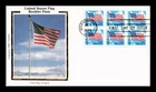 Dr Jim Stamps USA Flag Booklet Pane Colorano Silk Cachet First Day Cover