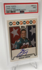 JAKE LONG AUTO Card 2008 Topps ROOKIE PREMIERE Signed MICHIGAN PSA MINT 9. rookie card picture