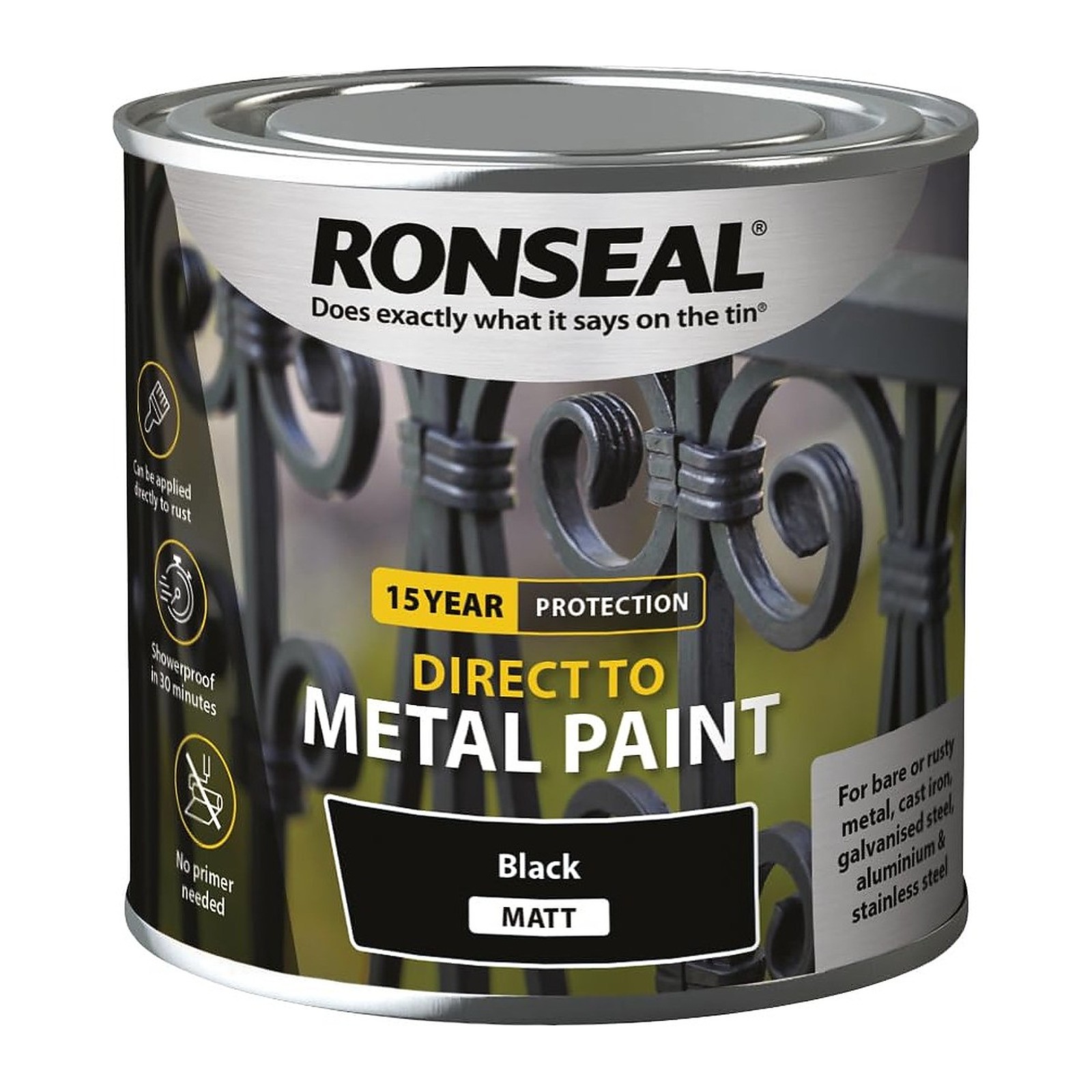B&Q - Direct To Metal Paint Matt Black 250Ml - Image 10