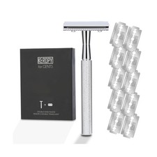 Double Edge Safety Razor With 10 Premium Stainless Steel Reusable S... Fast Ship