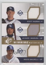 2009 SPx Winning Materials 3 Akinori Iwamura Scott Kazmir Rocco Baldelli 2h4