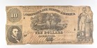 1861 $10 Confederate States Of America T-30 Large Note a8567 — photo 1