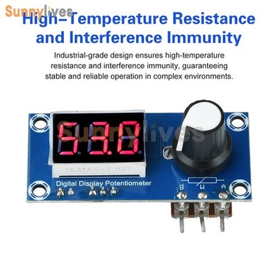 Potentiometer Module 1CH LED Digital Tube Display Adjustable Resistor ...