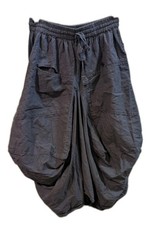 Victorian Witchy Whimsigoth Stonewash Balloon Navy Blue Lagenlook Steampunk M/L