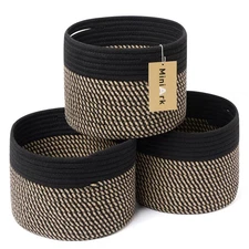 Small Basket for Organizing | Cube Shelf Closet Storage Baskets | 9.7×9.7×7.1...