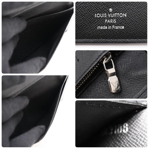 Louis Vuitton Brazza Damier Grafite Pixel Portafoglio Lungo Nero N60162 Raro Uomo - Foto 8 di 8