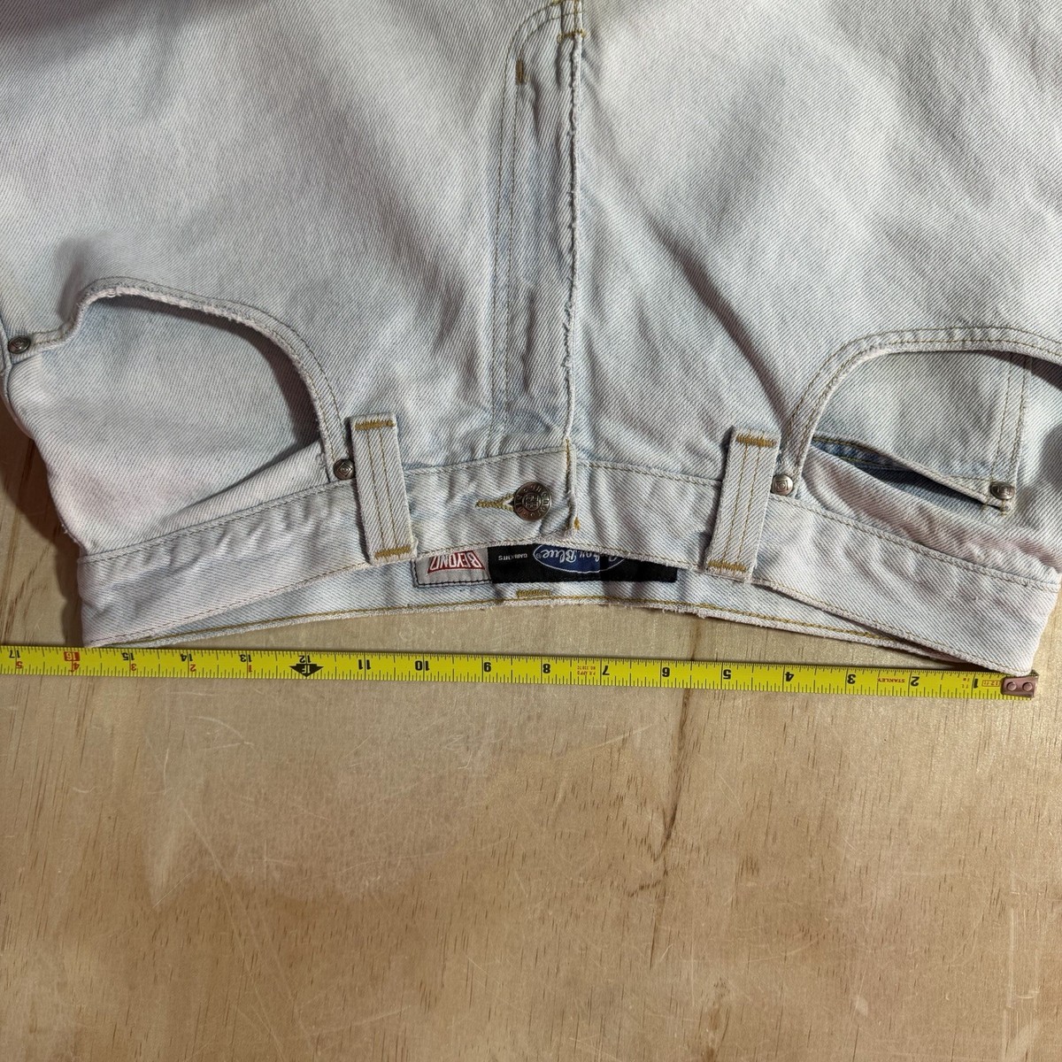 Vtg 90s Anchor Blue Beyond Baggy White Jeans, Baggy Skate Grunge 