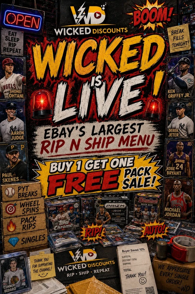 🔥 4 BOX 18 AUTO ⚾ MIXER PYT  LARGE RIP N SHIP MENU SUPPORT SMALL BUSINESS