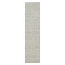 2'6" x 10' Ivory Vertical Stripes Design Pure Wool Hand Loomed Runner Rug R91671