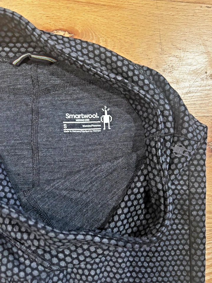 Smartwool Merino 100% Lana 250 Mujer Capa Base Pantalón en Elegante Lunares. Foto 2 de 3