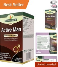 Men's Vitality Boost: Active Man Tablets with Maca, Ginseng, & Zinc - 60 Tablets