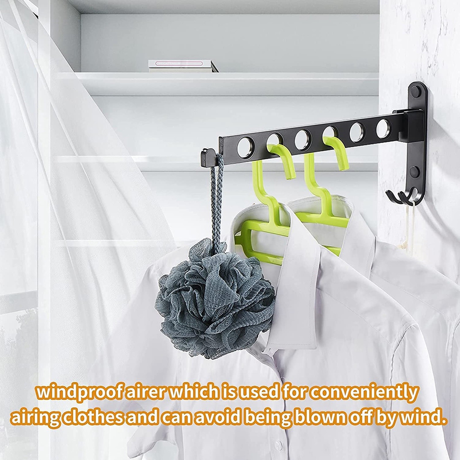 New Folding Clothes Hanger Space Saving 90° Collapsible Laundry Drying Rack With