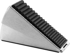 Heavy Duty Adjustable Door Stopper Wedge 3 Tall Spring Loaded Stop NEW