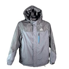 Gerry Zip Hooded Winter Jacket Youth 14/16 Black Gray Skiing Snowboarding
