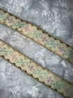 10 Yards Floral Jacquard sewing Trim 1/2 Inch Wide Beige Tan Pink Mint
