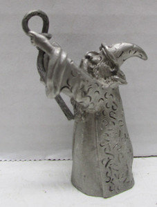 SPOONTIQUES Pewter Wizard casting spell with Raised Staff 3" Vintage 1986
