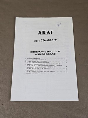 AKAI CD-M88/T Schematic Diagram And PC Board D-6316
