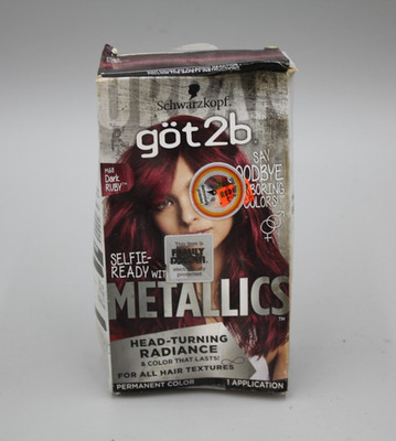 QTY:1 Got2b Metallic Permanent Hair Color M68 Dark Ruby New in Box Hair Dye
