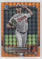 2025 Bowman Draft Chrome Orange Geometric Refractor 13/25 Joseph Dzierwa