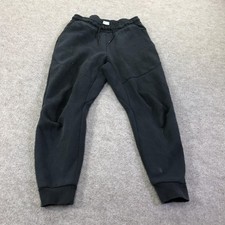 Nike Jogger Sweatpants Mens Medium Black Fleece Zip Pocket Cuffed Lounge
