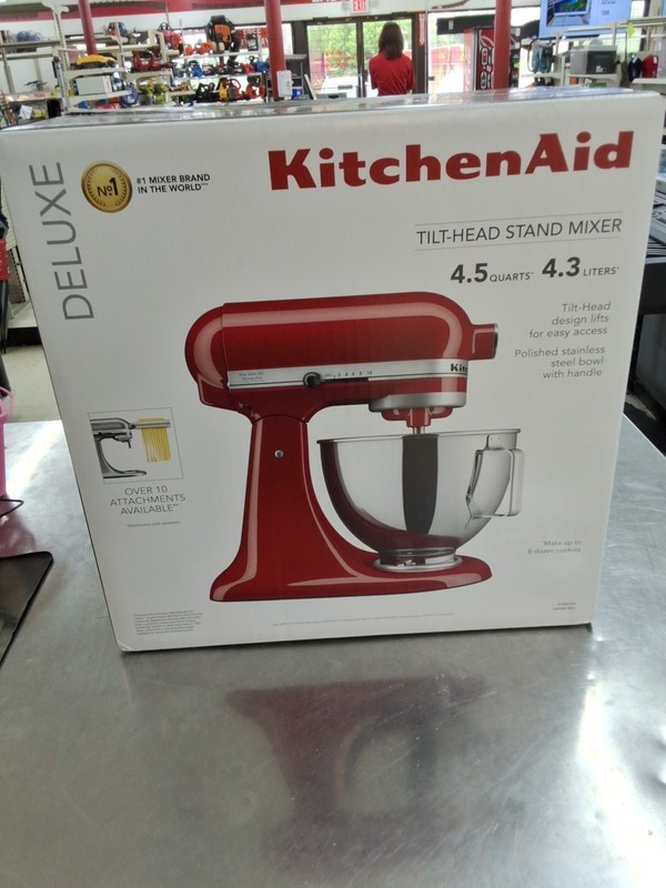 KitchenAid Deluxe 4.5 Quart Tilt-Head Stand Mixer - Empire Red (KSM97ER) - New