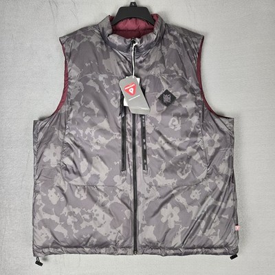 PUMA X P.A.M. Padded Vest Mens Large Black Reversible Puffer Outerwear NWT
