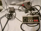 vintage nintendo zapper gun, controller, and tv connection cable untested