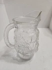 Vintage Anchor Hocking "Rainflower" Pattern Beverage Pitcher
