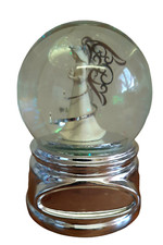 Things Remembered Angel Guardian Musical snow globe Rotating Angel Plays Mozart
