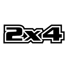 2x4 Sticker - 2 Pack of 2x4 Decals - Choose Color and Size