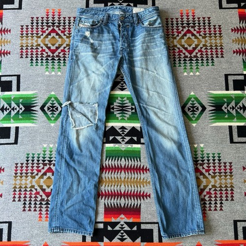 Diesel Jeans Men's Size 28x30 Slim Straight Leg Blue Denim Safado Button Fly D4