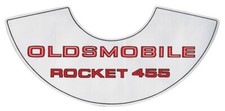 455 4 Barrel Large Air Cleaner Decal For 1967-1972 Olds Cutlass And 442 Models