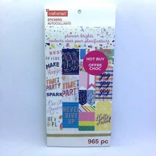 Craft Smart Planner Brights Sticker Book Stickers 965 Pieces