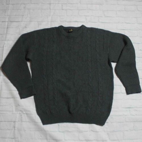 Mark Astor - Green Vintage Pure New Wool Sweater … - image 1
