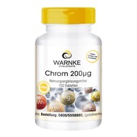 Chrom 200 µG - 100 Tabletten Chrompicolinat - 100 % Vegan | Warnke Vitalstoffe