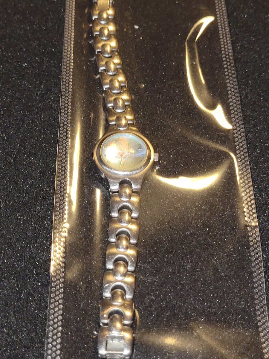 Women’s Fossil F2 Iridescent Bubble Dome Watch Es-9075 Ladies Fossil F2 Bubble Dome Bracelet Watch With New Battery  main image 2