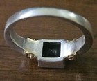Blue Sapphire: 925/14K-Gold & Sterling Silver, Size 7.75 Lovely Ring, 5.17 Grams — photo 8