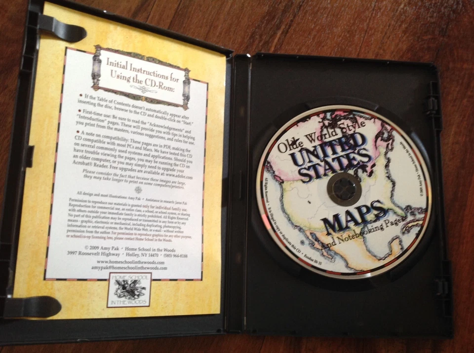 United States Maps - Olde World Style (CD-ROM 2009) Homeschool in the Woods - Image 3 of 3