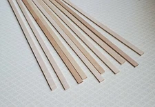Basswood Wood Strips 10 Pieces Crafts Dollhouse Flooring 1/16 x 1/4 x 12" long