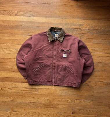 【激レア】 Carhartt Detroit jacket レッドウッド RARE Vintage Carhartt JB1236 Redwood Detroit Jacket - 2XL | eBay