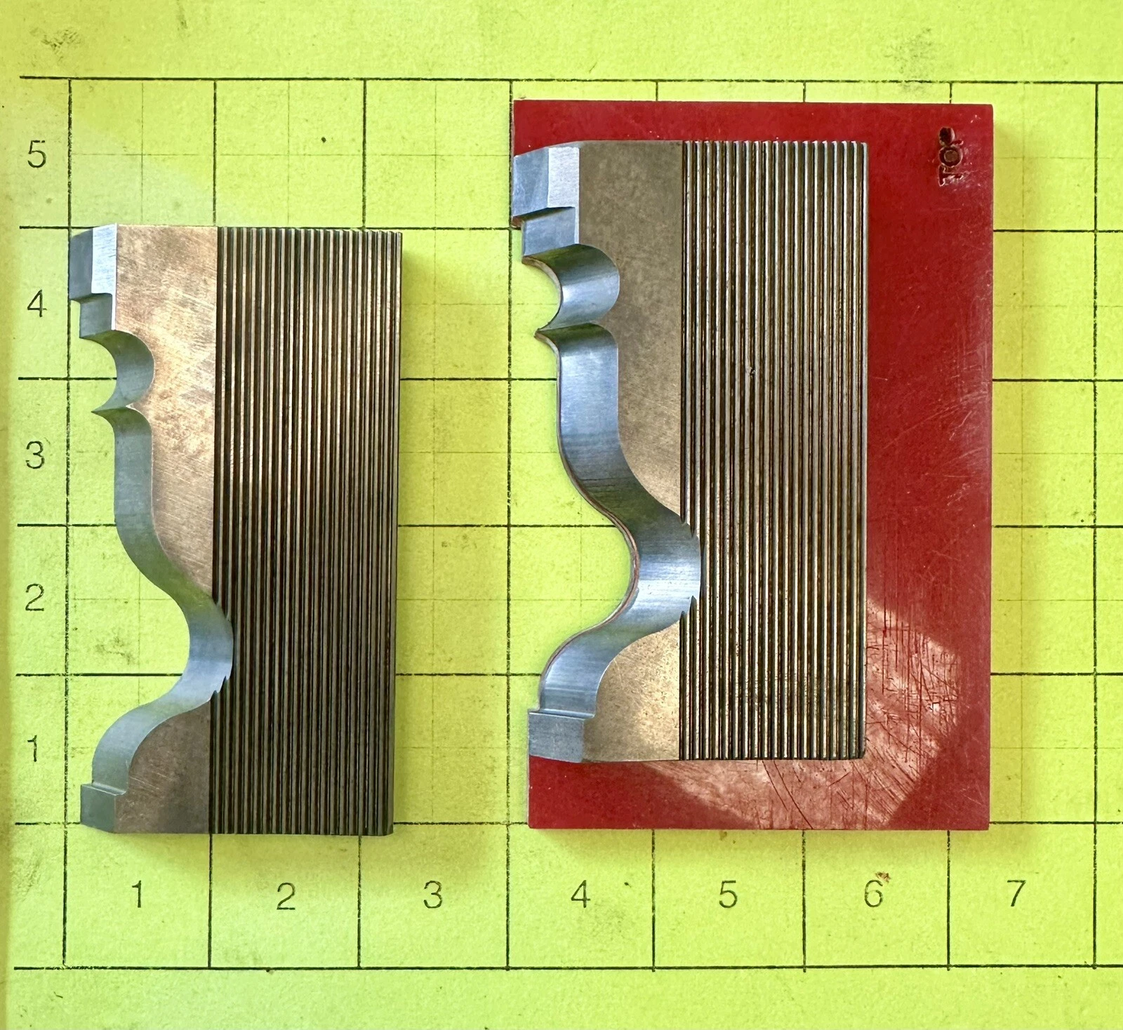 5/16 Corrugated High Speed Steel Molding Knives - Case/Chair Profile -