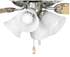 Progress Lighting P2610-09 WB 15" Ceiling Fan 4 Light Kit Nickel Energy Star