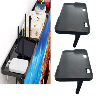 2X TV Screen Top Shelf Computer Storage Bracket for Remote Controls Media Boxes