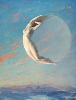 Selene : Albert Aublet : 1880 : Archival Quality Art Print 17x22