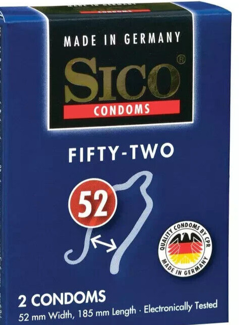 50x Sico Kondome 52 mm Durchmesser 50x Sico Kondome 52 mm Durchmesser