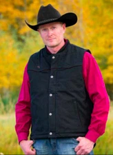 Wyoming Traders Mens Mountain Canvas Insulated Western Cowboy Ranch Wear Vest