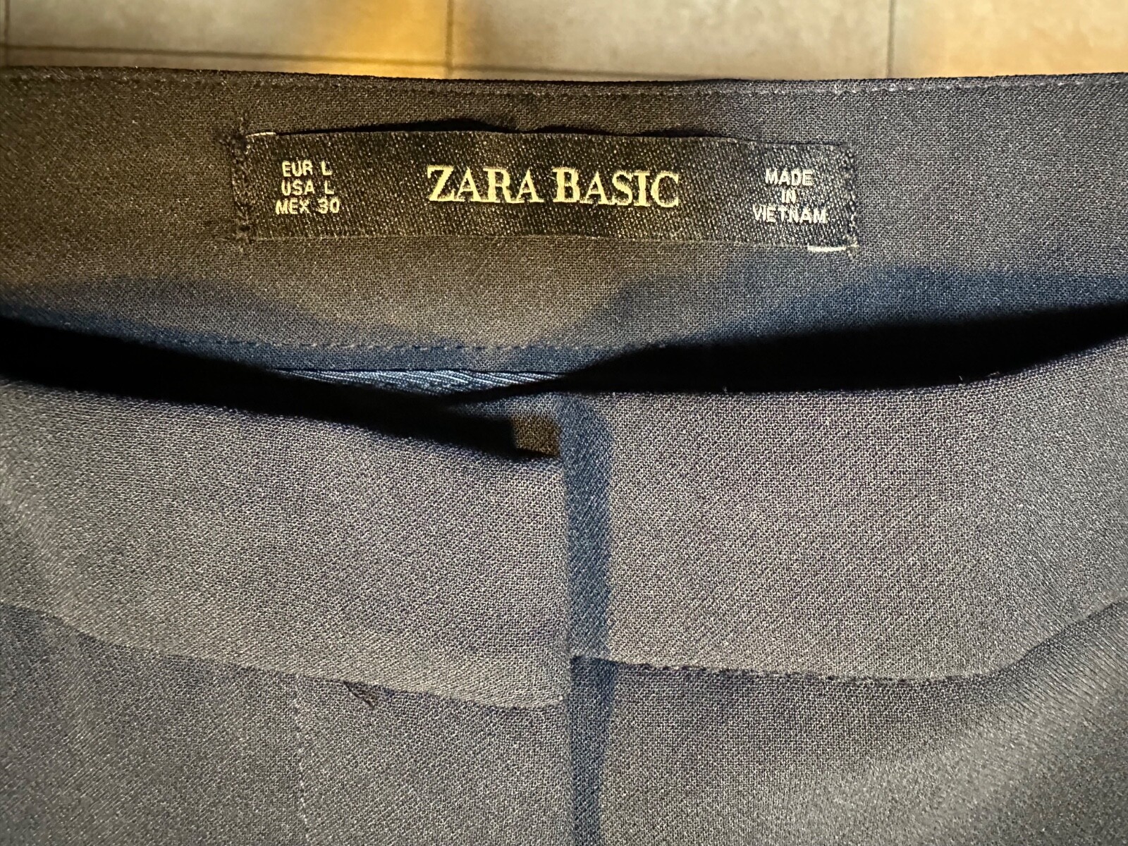 ZARA BASIC WOMEN'S Large Black Pants with Silver … - image 5